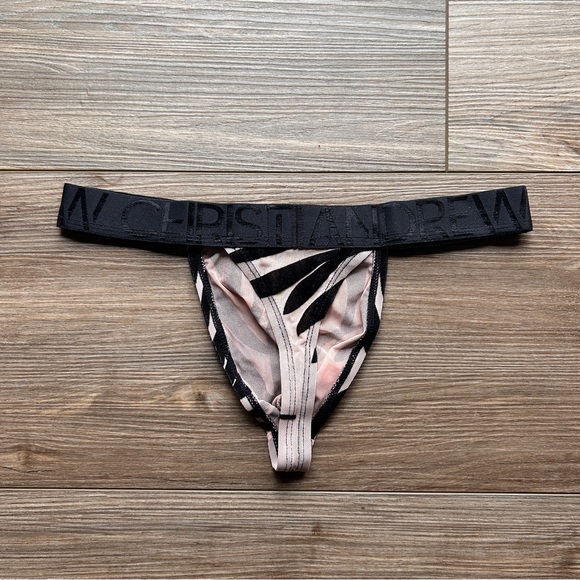 Andrew Christian | Palmero Sheer Tiger Thong in Black Sand (Small) - Picture 7 of 10